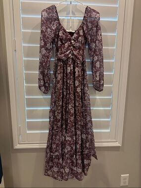 Like New! Altar'd State Burgundy Floral Dress XS
